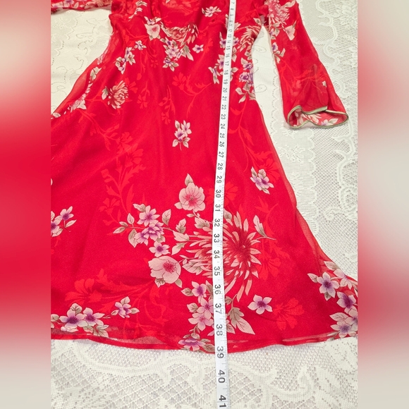 Floral Red Dress - Picture 10 of 12